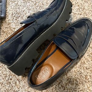 Franco Sarto Navy Loafers Slip-Ons
